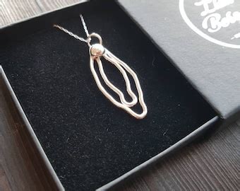 Sterling Silver Feminist Vulva Vagina Hands Pendant And Chain Feminist Necklace Feminist