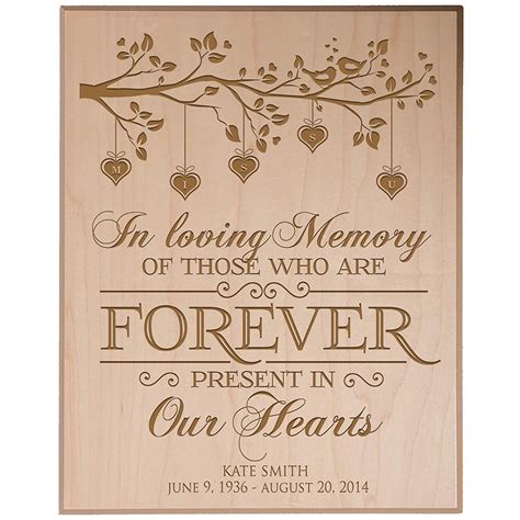 This memorial plaque keeps the memory of loved ones on display, which