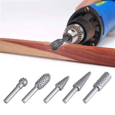 Pcs Rotary Rasp Set Silver Hard Alloy Rotary Burr Rasp File Set Mm