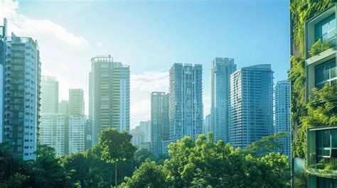 Premium Photo Green Ecofriendly City Skyline Buildings Urban