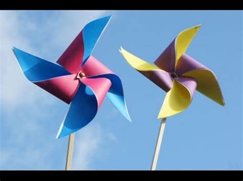 Детская вертушка из бумаги на палочке своими руками - YouTube