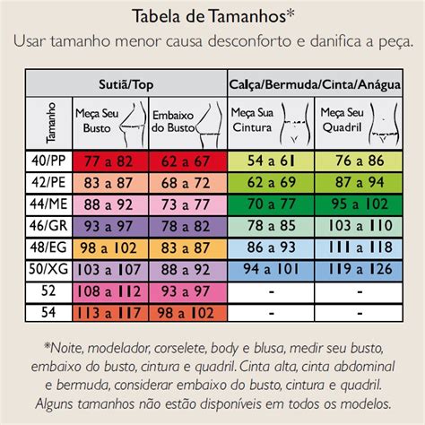 Conhe A A Tabela De Tamanhos Da Demillus