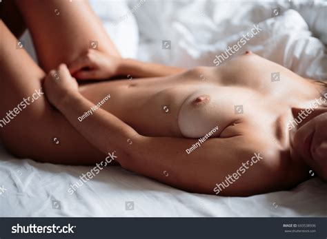 Beautiful Silhouette Naked Girl On Bed Stock Photo Shutterstock