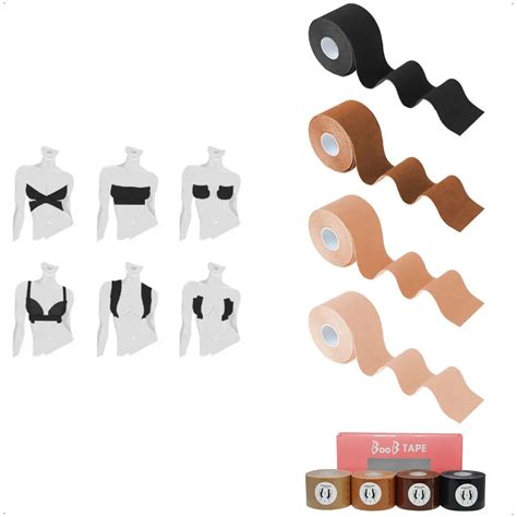 Boob Tape Sutiã Invisível Fita Adesiva Levanta Seio Marrom Tagata Store