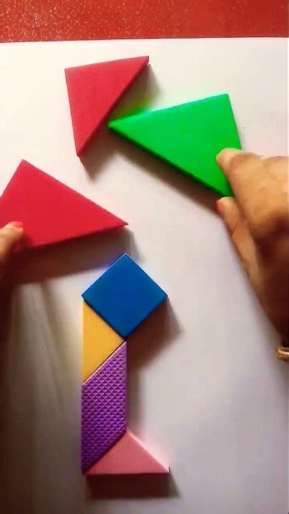 Tangram Puzzle In Windmill Shape Shorts Puzzle Viral Craftypihu Youtube