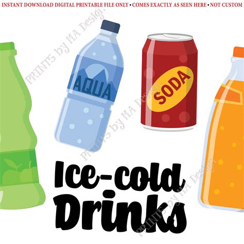 Ice Cold Drinks Sign School Concession Stand Sports Etsy