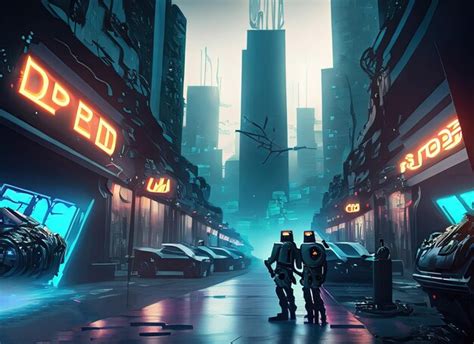 Premium AI Image | a cyberpunk city illustration