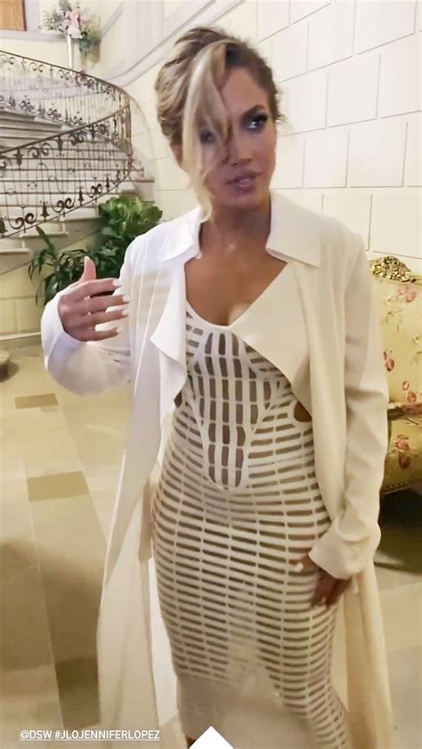 Jennifer Lopez Sexy With No Lingerie In A Sheer White Dress Photos The Fappening