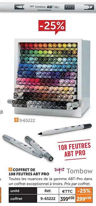 Promo Coffret De Feutres Abt Pro Tombow Chez Le G Ant Des Beaux