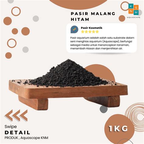 Jual Pasir Malang Hitam Media Tanam Aquascape Aquarium Halus Kasar No 1