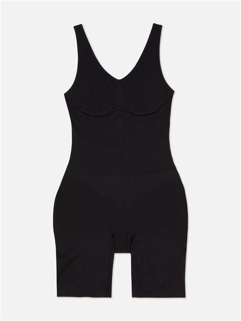 Womens Black Shaping Body Unitard Primark