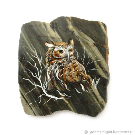 Сова Магнит из камня Яшма Сувениры Алтая в интернет-магазине на Ярмарке ...