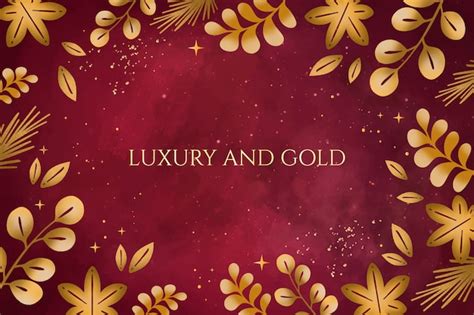 Free Vector Watercolor Burgundy And Gold Background