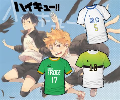 Haikyuu T Shirt Cosplay Costume Kamomedai Sendai Frogs High School