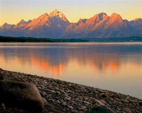 Grand Teton Mountain Sunrise, Lake Jackson, Wyoming | Museum of the Big ...