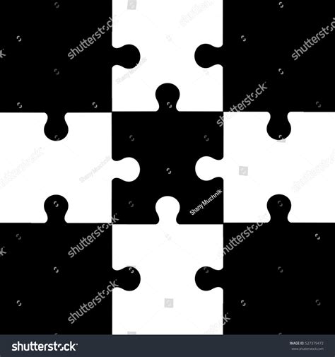 Puzzle Pieces Vector Illustration Isolated White Stock Vector (Royalty Free) 527379472 ...