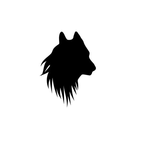 Wolf Head Silhouette Logo Purpose Vector Art At Vecteezy