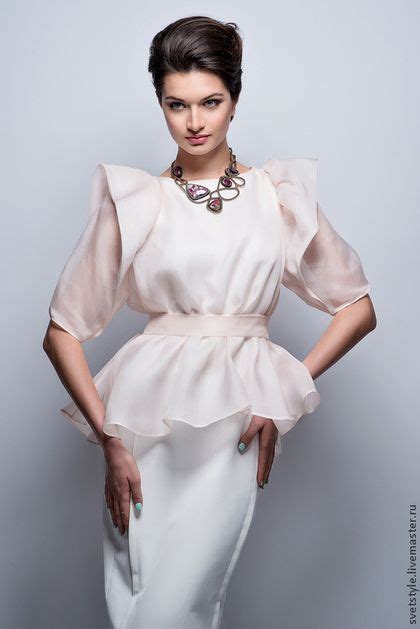 Блузка из шелковой органзы "Розовый топаз" – заказать на Ярмарке ...