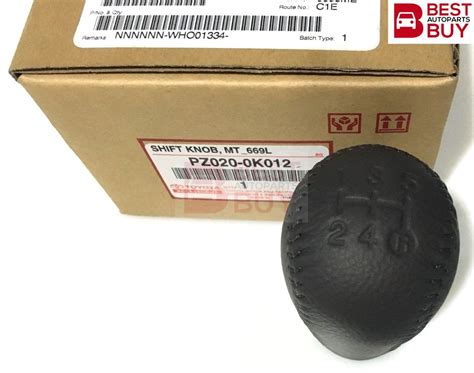 Genuine OEM Leather Grey Gear Shift Knob Toyota Hilux Vigo MK6 SR5