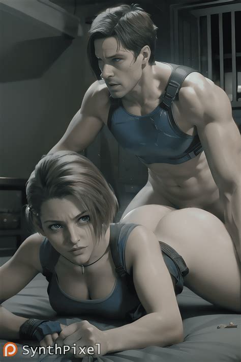 Resident Evil Hentai Art Indoors Ai Generated Sex Blue Shirt Light Skinned Female Vaginal