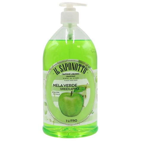 Saponotto Sapone Liquido Mani E Viso Litro Mela Verde Ph Neutro