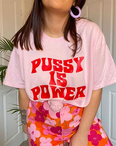 Pink Red Pussy Is Power T Shirt Etsy