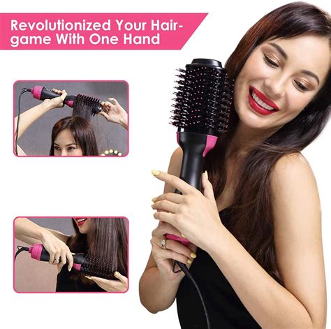 NEW In Negative Ion Hot Air Comb Hair Dryer Curler Straightener Straight Curly Hair Multiple