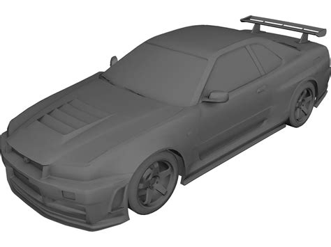 Nissan Skyline R34 Gt R Nismo Z Tune 3d Model 3dcadbrowser