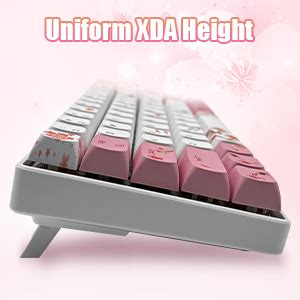 Amazon Zmx Cherry Blossom Pink Gaming Keyboard Compact Hot Swappable Rgb Usb C Wired
