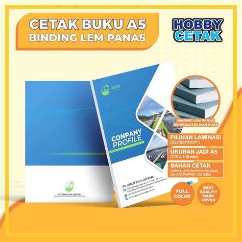 Jual Cetak Buku Majalah Katalog Company Profile Compro Ukuran A