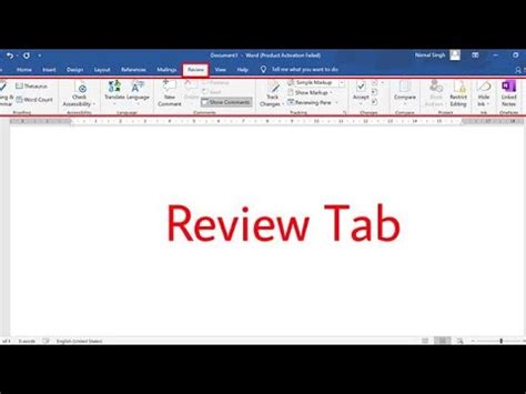 Microsoft Word Review Tab Microsoft Word Kya Hai Microsoft Word