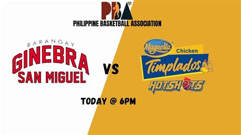 Barangay Ginebra Vs Magnolia Hotshots Pba Live Today Jptm Youtube