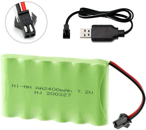 V Mah Ni Mh Battery Pack With Sm P Pin Plug For Rc Truck Cars