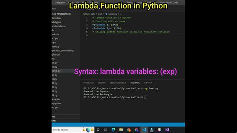 Lambda Function In Python Anonymous Function In Python Def Function Shorts Youtube