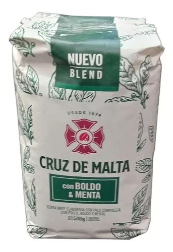 Yerba Mate Cruz Malta Boldo Menta 500g Cuotas sin interés