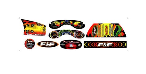 fast  furious dash decal set escape pod