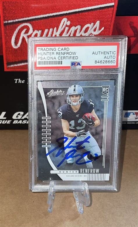 Hunter Renfrow Autographed Signed Autograph 2019 Panini Absolute Rookie