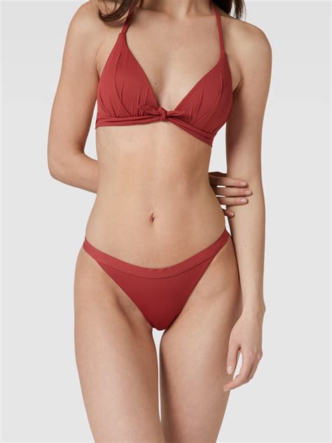 Kup online Banana Moon Figi bikini z prążkowanym paskiem model TANIA ciemnoczerwony