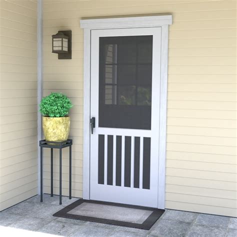 Reliabilt 32 In X 80 In White Wood Hinged Screen Door In The Screen