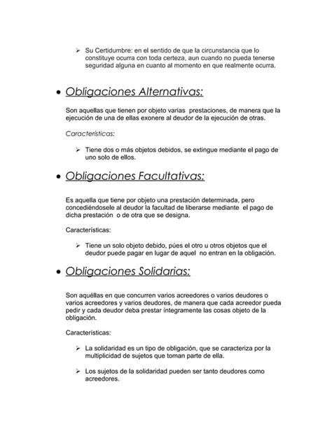 Clasificaci N De Las Obligaciones Juridicas Pdf