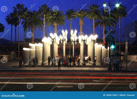 Urban Light Art Display at LACMA Editorial Image - Image of tourism ...