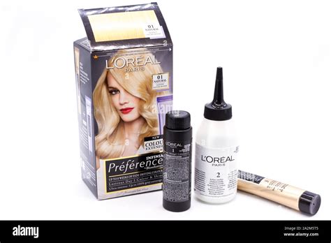 Box of L'Oreal Preference blonde hair dye on white background. UK Stock ...