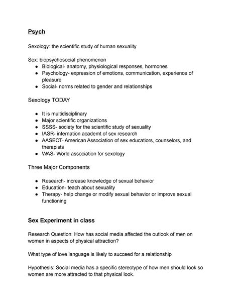 Psych Of Sexuality Psych Sexology The Scientific Study Of Human Sexuality Sex