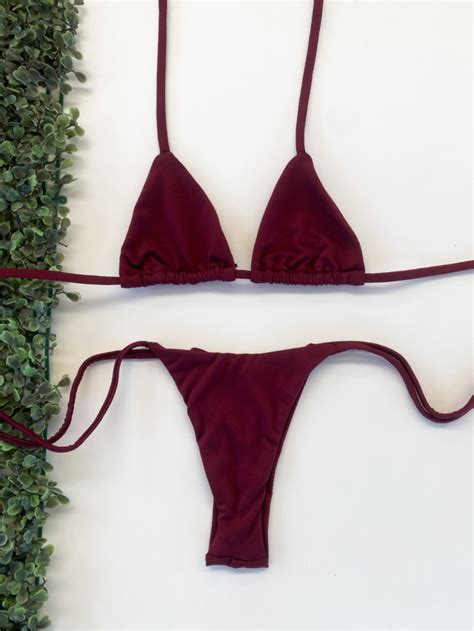 Bikini Cortininha Marsala Comprar Em Babikinis