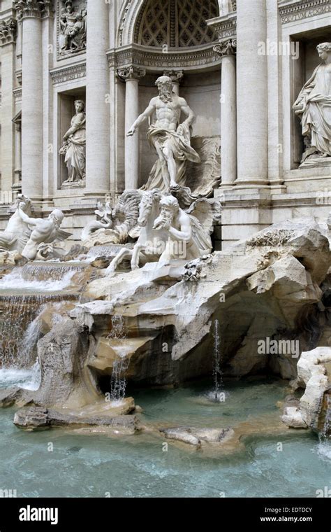 Italien Rom Brunnen Fontana Di Trevi Italien Rom Trevi Brunnen