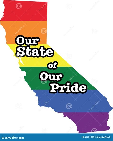 California Gay Pride Vector State Sign Stock Vector Illustration Of Lesbian Concept
