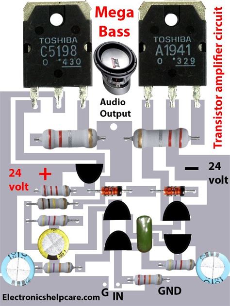 This Is A Transistor Amplifier Circuit Diagram Here Used 2 Transistors Its A Mini Amplifier