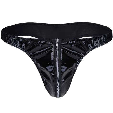 HERREN G STRING SEXY Lackleder Bikini Tanga Slips Männer Unterwäsche Unterhose EUR 8 32
