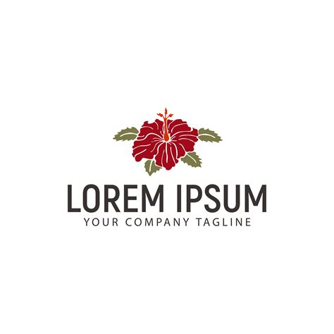 hibiscus flower logo design concept template  vector art  vecteezy