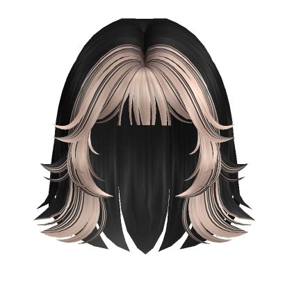 Two Tone Messy Grunge Wolfcut Black Blonde Roblox